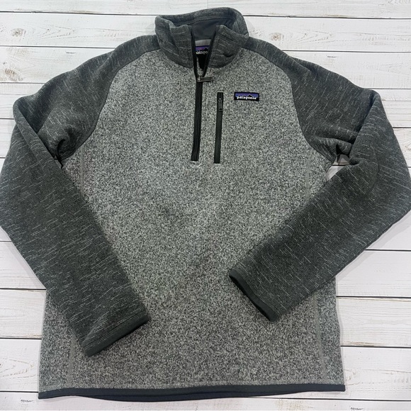 Patagonia Men's Better Sweater 1/4-Zip Fleece Two Tone Grey Small - Picture 1 of 10
